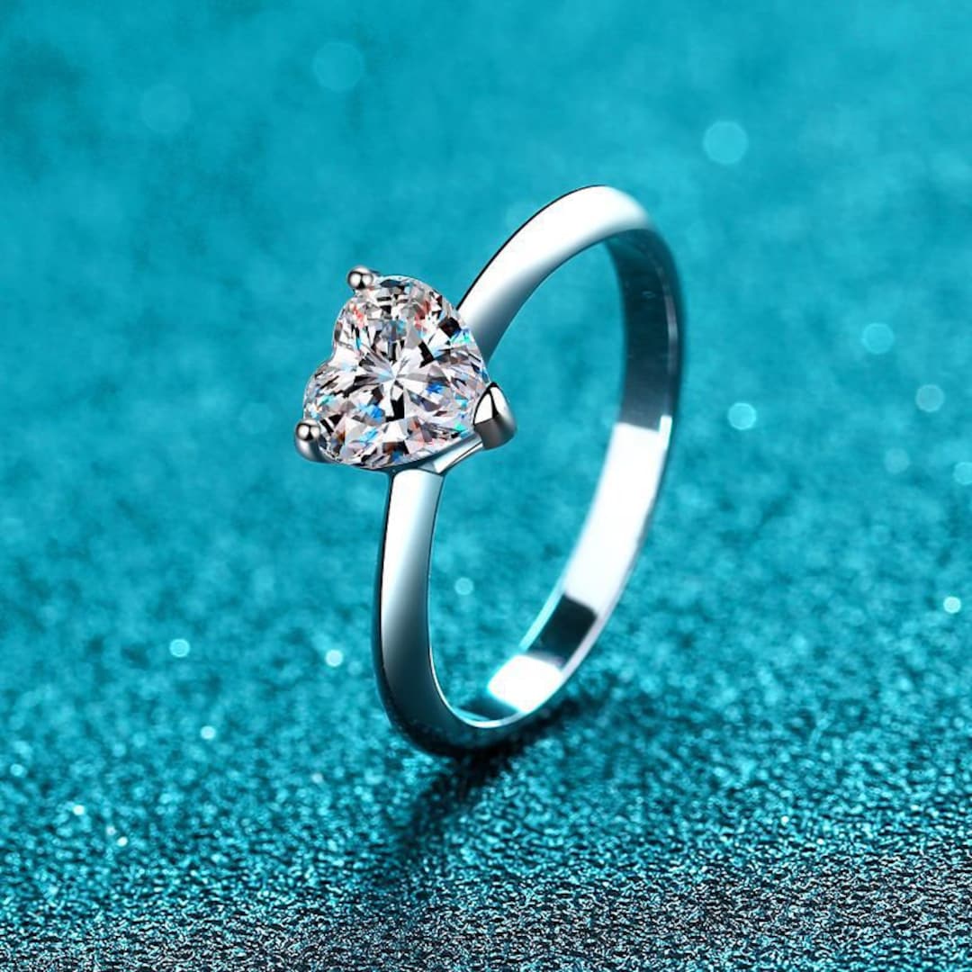 Heart Shaped Morganite Ring Rose Gold Unique Engagement Ring Halo Bridal  Women Diamond Eternity Promise Wedding Anniversary Birthday Gift