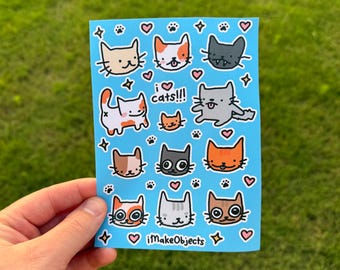Cute Kitty Sticker Sheet