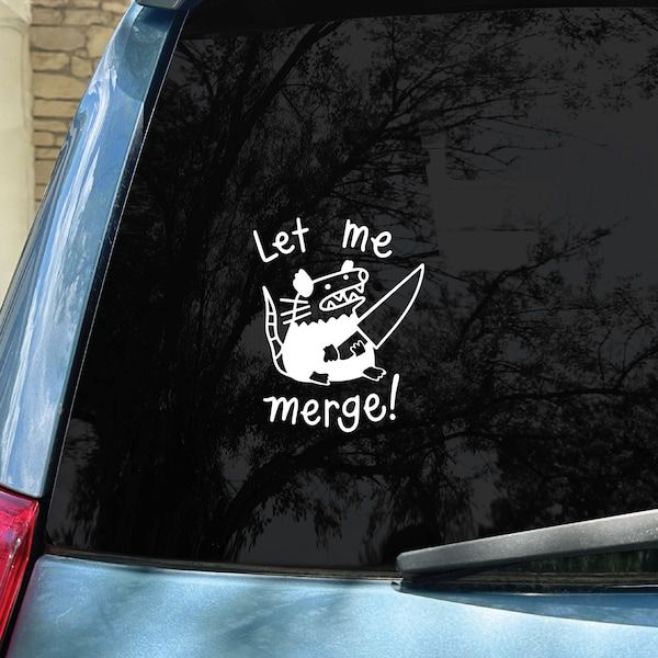 Possum Sticker For Car, Let Me Merge Sticker, Possum Lover Sticker, Possum Peeker Vinyl Sticker For Car