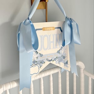 Baby Door Hanger - Hospital Door Hanger - Nursery Door Hanger - Baby Boy Name Sign - Baby Girl Name Sign - Heirloom