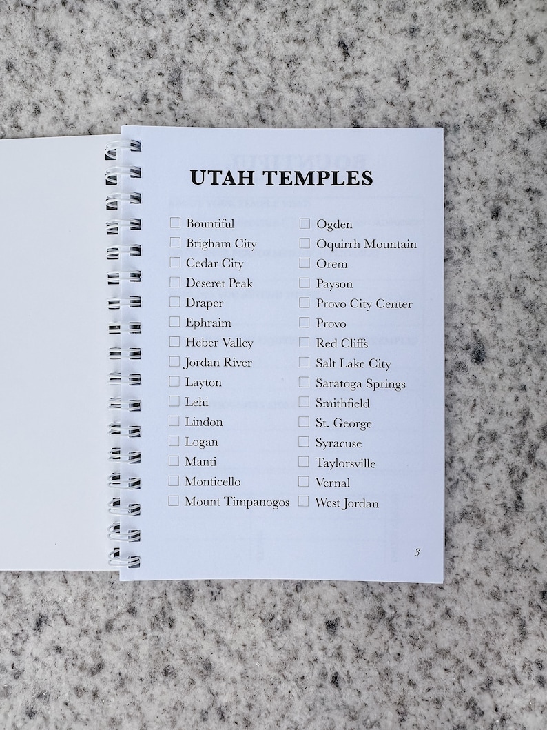 Utah Temple Passport | LDS | Book - Etsy
