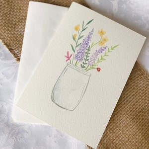 Carte de voeux aquarelle peinte à la main pour toutes les occasions.