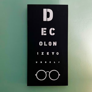 Decolonize Yourself Eye Chart