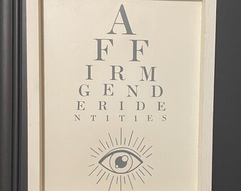 Affirm Gender Identities Eye Chart