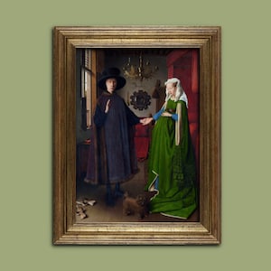 The Arnolfini Portrait, Jan Van Eyck, Famous Fine Art Print, Classical Wall Art, Restored Vintage Art, Wall Decor, Art Lover Gift
