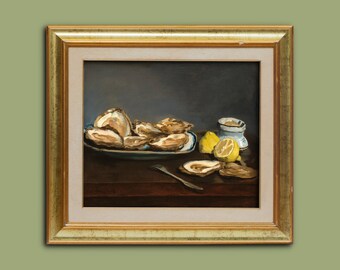 Oysters, Édouard Manet, Famous Fine Art Print, Classical Wall Art, Restored Vintage Art, Wall Decor, Art Lover Gift