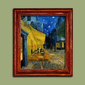 Terrasse de café la nuit, Vincent Van Gogh, célèbre impression d'art, art mural classique, art vintage restauré, décoration murale, cadeau pour amateur d'art