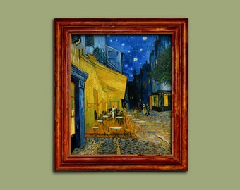 Café Terrace at Night, Vincent Van Gogh, Famous Fine Art Print, Classical Wall Art, Restored Vintage Art, Wall Decor, Art Lover Gift