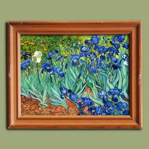 Irises, Vincent Van Gogh, Famous Fine Art Print, Classical Wall Art, Restored Vintage Art, Gift for Home Decor, Art Lover