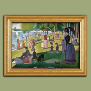 A Sunday Afternoon on the Island of La Grande Jatte, Georges Seurat, Fine Art Print, Wall Art, Restored Vintage, Wall Decor, Art Lover Gift