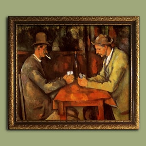 Die Kartenspieler, Paul Cézanne Famous Fine Art Print, Klassische Wandkunst, Restaurierte Vintage Kunst, Wanddekoration, Geschenk für Kunstliebhaber