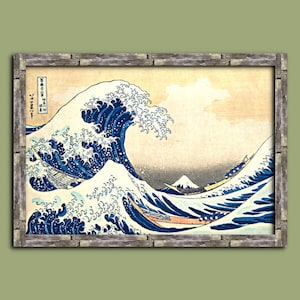 Katsushika Hokusai, La grande onda di Kanagawa, Stampa d'arte famosa, Arte murale classica, Arte vintage restaurata, Regalo per l'arredamento della casa, Amante dell'arte