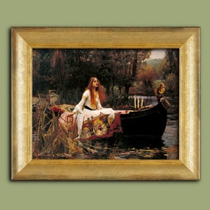 The Lady Of Shalott, John William Waterhouse, Famous Fine Art Print, Classical Wall Art, Restored Vintage Art, Wall Decor, Art Lover Gift