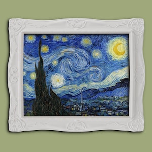 La noche estrellada, Vincent Van Gogh, famosa lámina de bellas artes, arte mural clásico, arte vintage restaurado, regalo para la oficina, decoración del hogar, amante del arte