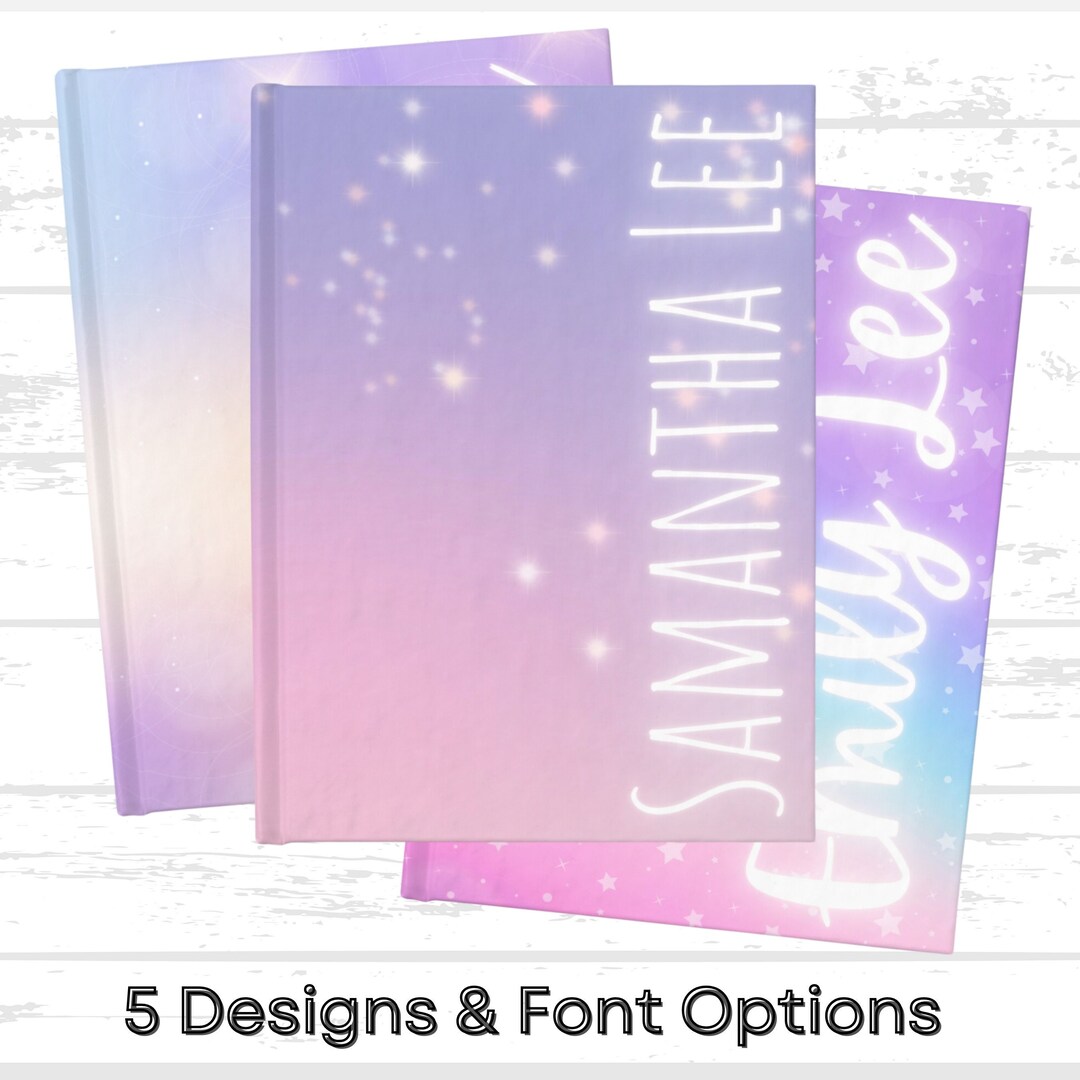 Personalized Hardcover Journal for Girls: Custom Notebook, 5x7, 128 ...