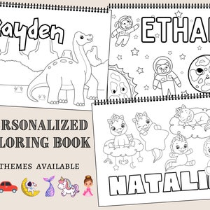 Livres de coloriage personnalisés pour enfants, livres de coloriage pour enfants, cadeau d'anniversaire personnalisé pour enfants, nom personnalisé, livre de coloriage pour enfants, cadeau pour enfants