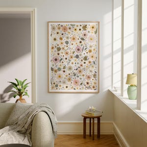 PRINT Pressed Flower Gliclée Print, Botanical Wall Art, Dried Wildflowers Herbarium Decor, Boho Nature Decor Gift image 4