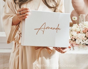 Set di scatole regalo personalizzate per damigelle d'onore - Scatola per proposta di matrimonio con nome personalizzato, scatola regalo vuota, scatole regalo magnetiche per feste nuziali, regalo di nozze