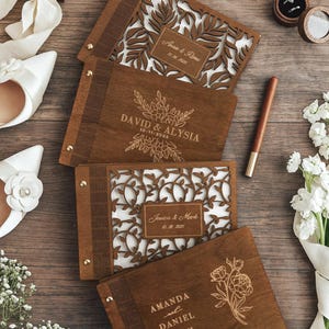 Personalized Wedding Guest Book, Wooden Guest Book, Photobooth Guestbook, Wooden Guest Book, Wedding Album, Engagement Gift, Wedding Gifts.