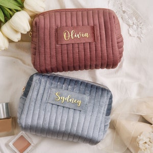 Custom Makeup Bag Personalised Bridesmaid Gifts Wedding Gift Travel Toiletry Bag Cosmetic Bag Birthday Gift Wedding Favors image 8