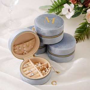 Personalized Jewelry Box, Mothers Day Gift Box, Bridesmaid Gift, Wedding Favors, Travel Jewelry Box, Custom Jewelry Box, Velvet Jewelry Box