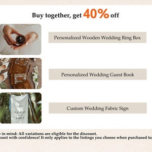 Personalized Wooden Guest Book – Custom Wedding Photo Album, Keepsake for Couples & Wedding Gifts image 10