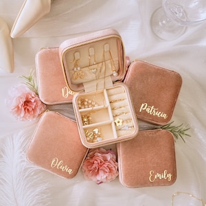 Personalisierte Schmuckschatulle, Brautjungfer Geschenk, Hochzeit Gefälligkeiten, Benutzerdefinierte Schmuckschatulle, Reise Schmuckschatulle, Schmuck Organizer | Geschenk zum 18.Geburtstag