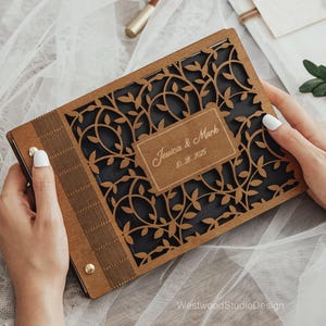 Personalized Wedding Guest Book, Wooden Guest Book, Photobooth Guestbook, Wooden Guest Book, Wedding Album, Engagement Gift, Wedding Gifts.