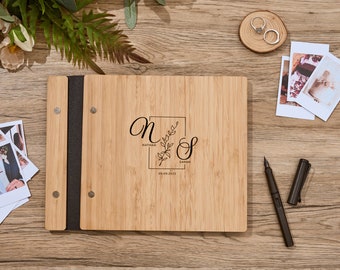 Personalized Wedding Guest Book, Wood Guest Book, Photobooth Guestbook, Wooden Guest Book, Personalized Photo Album, Wedding Album