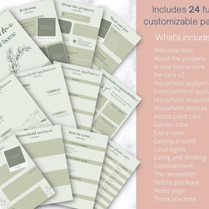 House Sitter Welcome Book Template, Editable Canva Welcome Guide, Home ...