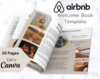 Airbnb Welcome book template, Vacation Rental Welcome Book, Airbnb House Manual, Airbnb Canva Template, Canva Welcome Guide, VRBO Guide book
