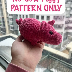 No-Sew Pig PATTERN ONLY Crochet Amigurumi
