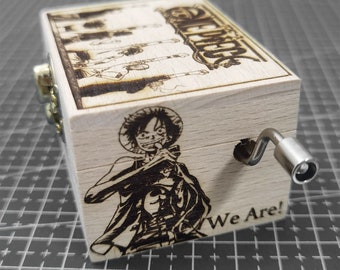 Japanese Anime Theme Music Box, We Are, Binks no Sake , Binks' wine, Wooden Melody Personalized  Engraved Handmade Vintage Gift