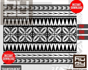 Samoan Tatau Polynesian Tribal Circle Tapa Frame Border SVG - Etsy