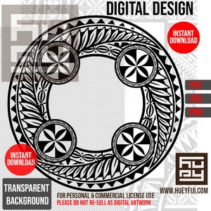 Tongan Kupesi Ngatu Polynesian Tribal Pattern Digital Design - SVG Vector | PNG - Personal & Commercial License 12x12inch