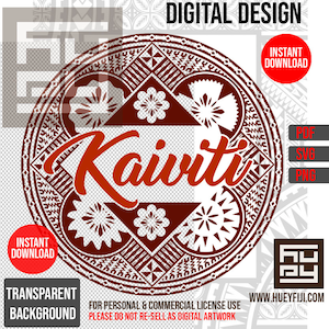 Fijian Kesakesa Masi design Bula Vinaka Traditional Print Design - Polynesian Art Print | Instant Download | Commercial License