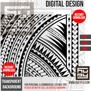 Samoan Tatau Siapo Polynesian Seamless Pattern SVG Clipart Digital Design - Instant Download | Commercial License Designs