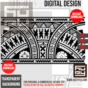 Fiji Masi Kesakesa Tribal Polynesian Melanesian Tapa SVG Digital Design - Instant Download | Commercial License Artwork File