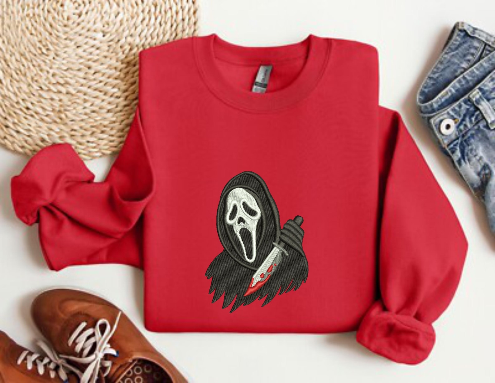 Ghost Face Embroidery Design | Scream Halloween File (3 Sizes) - Etsy