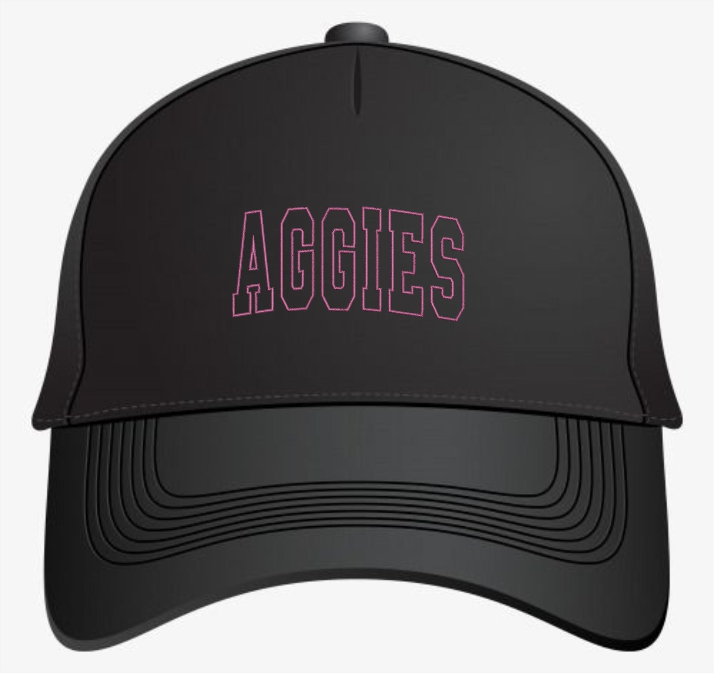 Aggies Letters Outline Machine Embroidery Design | 5 Sizes (instant ...