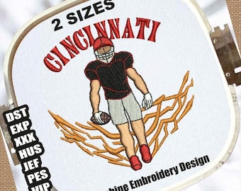 Diseños de bordado a máquina de Cincinnati / Patrones de bordado de Cincinnati / Letras de Cincinnati (archivos DST, PES, JEF y EXP) Descarga instantánea