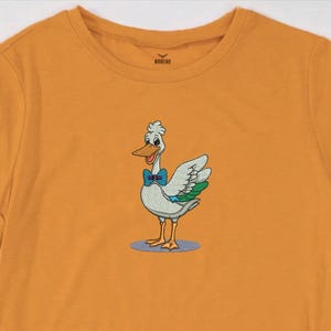 Duck with Bow Machine Embroidery Design | Silly Goose Embroidery Patterns | Duck Cartoon Embroidery | Bird Embroidery File | Duck Embroidery