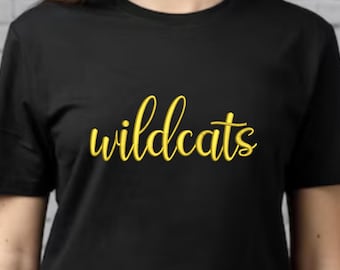 Wildcats 3D Puff Machine Embroidery Designs | Wildcats 3D Puffy Foam Letters Embroidery Patterns | 3D Puff Foam Wildcats DST Embroidery File