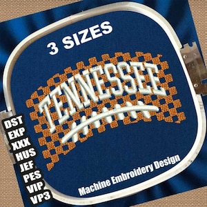 Tennessee Checkered Machine Embroidery Designs | Tennessee Embroidery Patterns | Tennessee DST Embroidery Files | Checkered Flag Embroidery