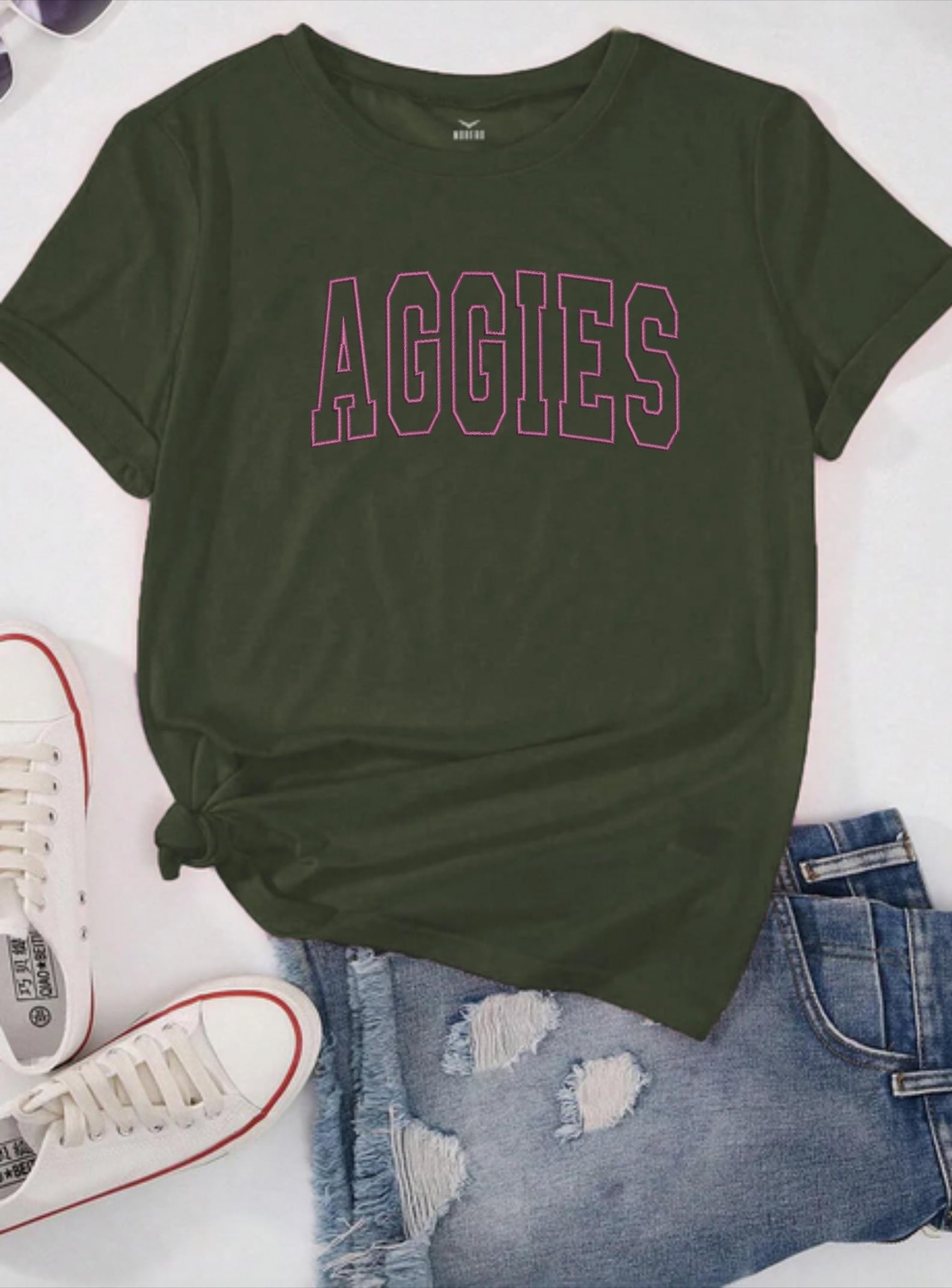 Aggies Letters Outline Machine Embroidery Design | 5 Sizes (instant ...