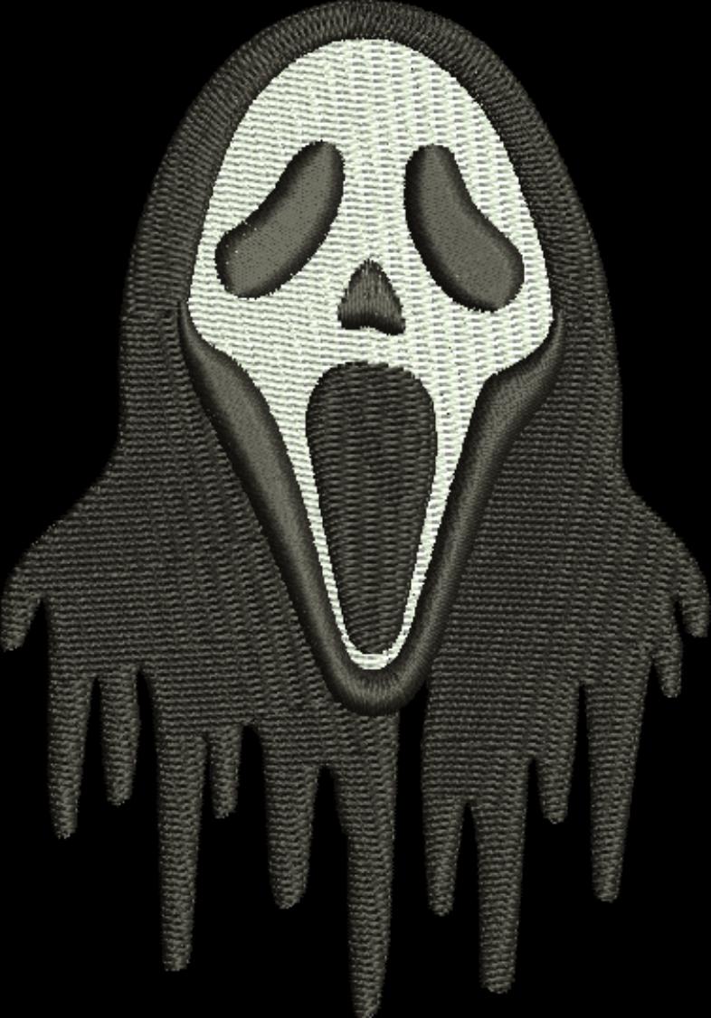 Scream Ghost Face Embroidery Design | Horror Movie Pattern (digital ...
