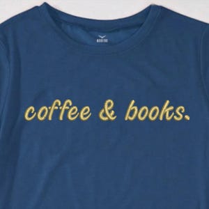 Coffee and Books Machine Embroidery Designs | Bookish Embroidery Patterns | Book Lover Embroidery File | Coffee Embroidery | Book Embroidery