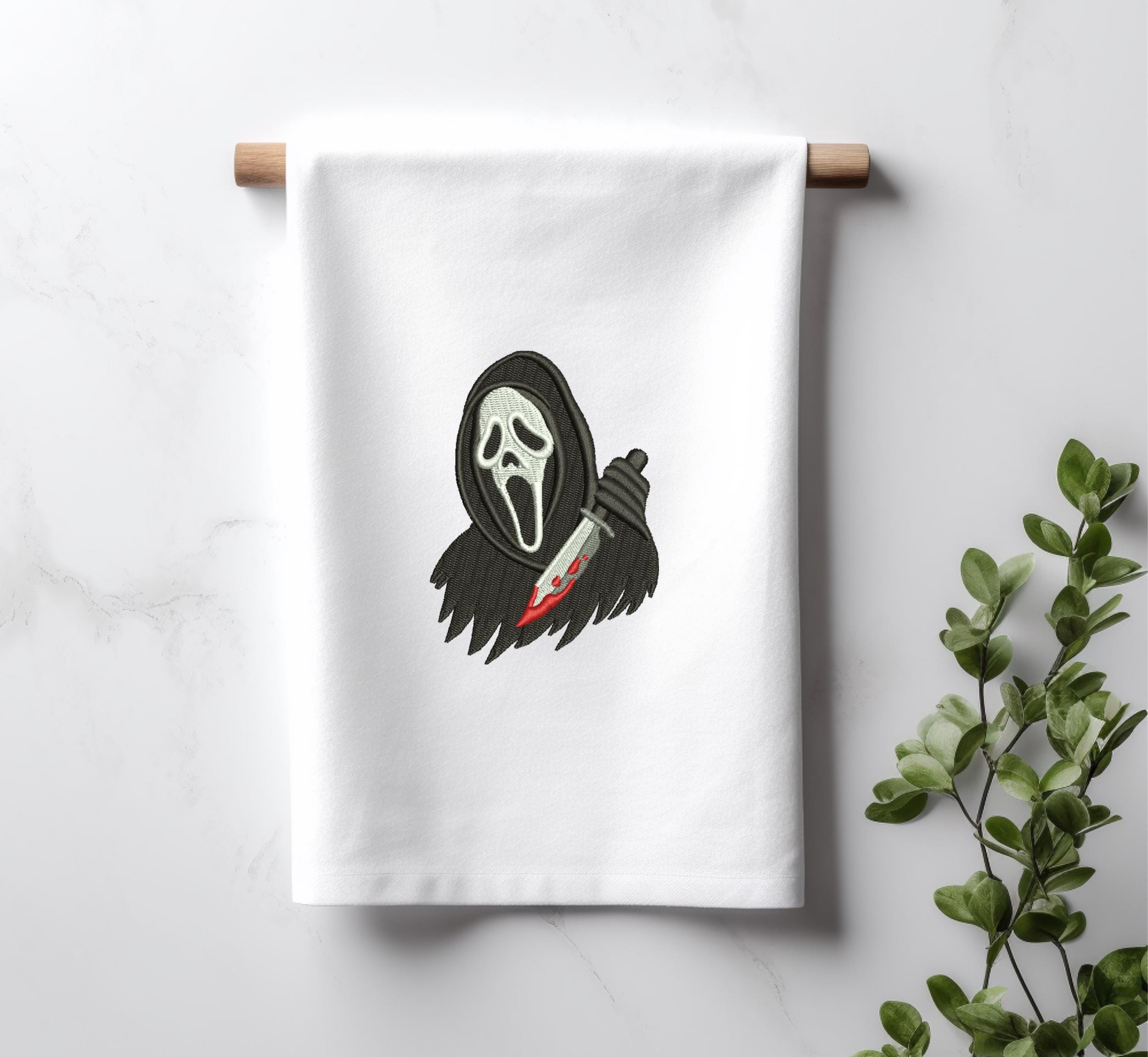Ghost Face Embroidery Design | Scream Halloween File (3 Sizes) - Etsy