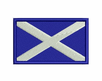 Scotland Flag Embroidery Design | Scottish Flag Dst file | Flag of Scotland Pes files | Scotland Nation Flag Embroidery Design