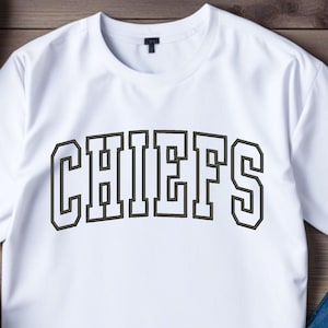 Chiefs Letters Applique Machine Embroidery Designs | Chiefs Embroidery Patterns | Chiefs Letters Embroidery Files | Chiefs Border Embroidery